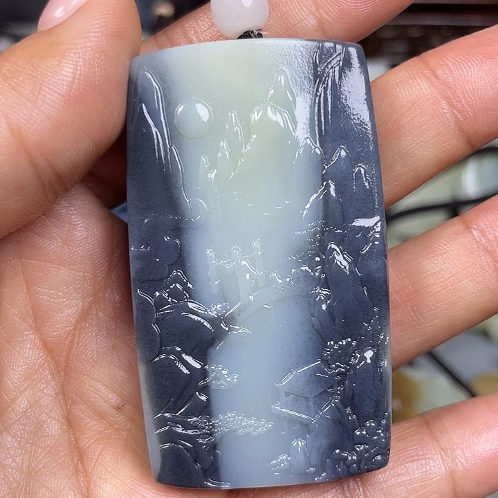 和田玉未镶嵌挂件