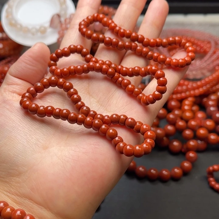 南红玛瑙未镶嵌多样性发货默认微瑕称重5mm