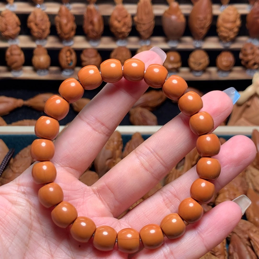 橄榄核把件猴头手串