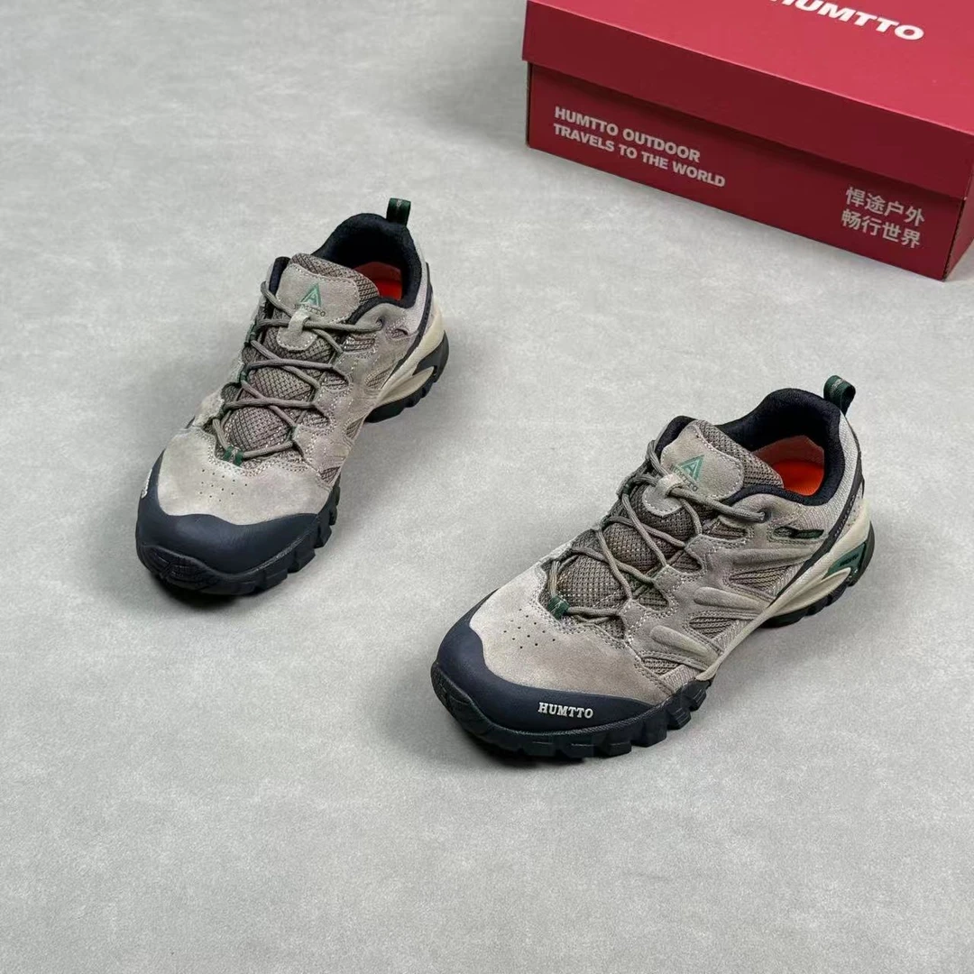 悍途秋季出游舒适户外鞋~男士低帮防泼水防滑耐磨减震徒步登山鞋