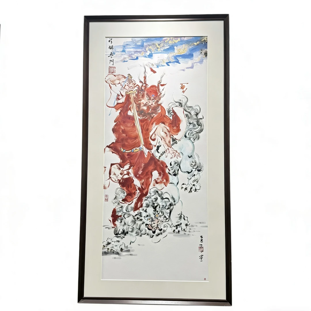【手绘朱砂】钟馗《祥瑞盈门》送礼乔迁招财茶室客厅玄关挂画
