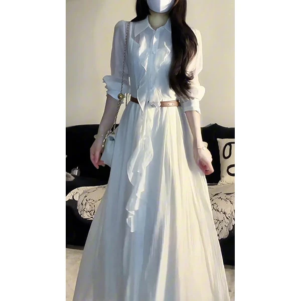 法式超好看绝美气质茶歇裙2025年夏季桔梗森女系精致轻熟风连衣裙