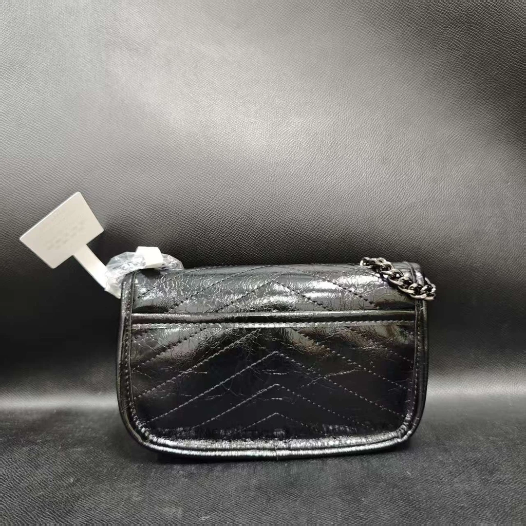 SMVP 高定奢品 时尚潮流真皮女包斜挎包迷你号 10798 黑色