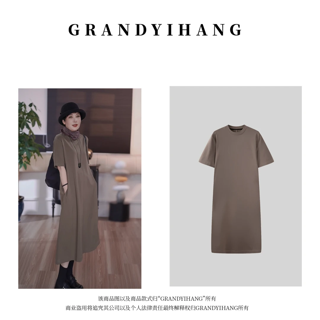 【艳姐推荐】春夏新款时尚休闲简约气质连衣裙23515