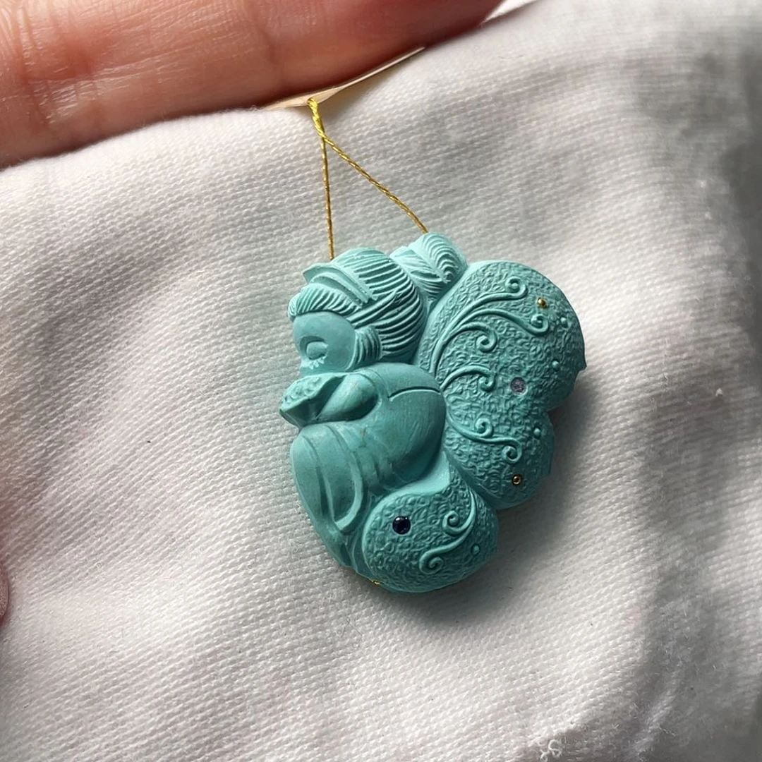 绿松石珠宝半成品未镶嵌