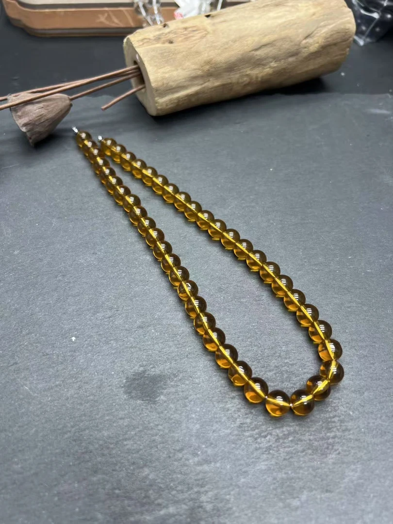 50号 天然巴西黄水晶项链