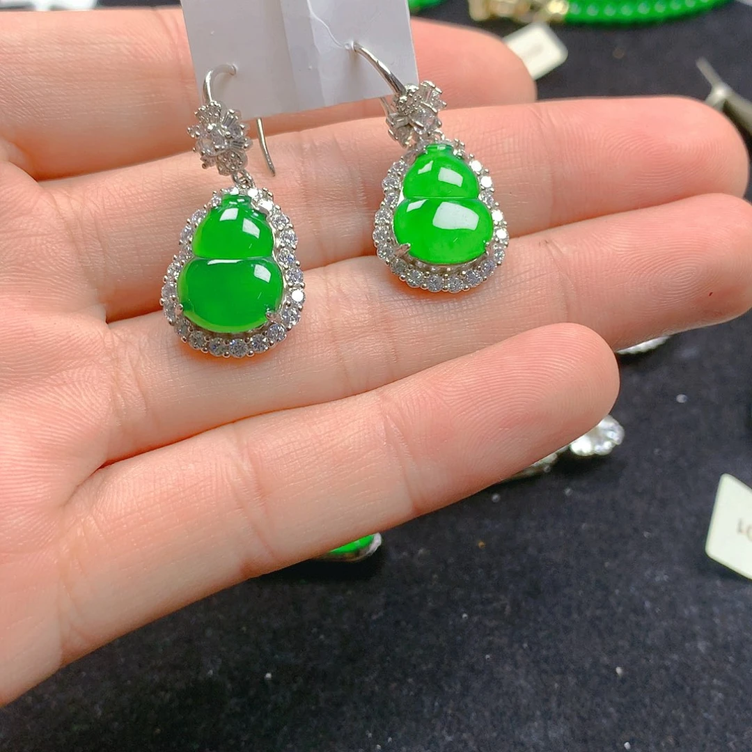 颈饰银S925镶嵌翡翠