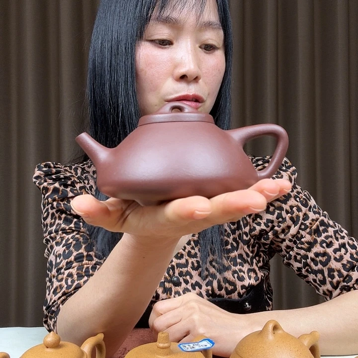 古***月茶壶紫砂底槽清子冶石瓢全手工完美品