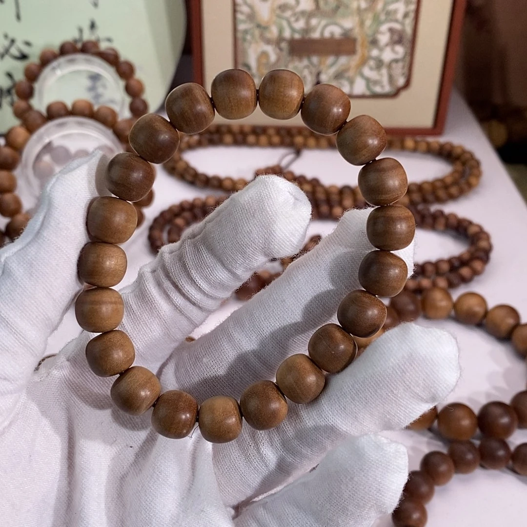 樱***妹檀香木手串/手链横纹黑肉9×10尾货福利