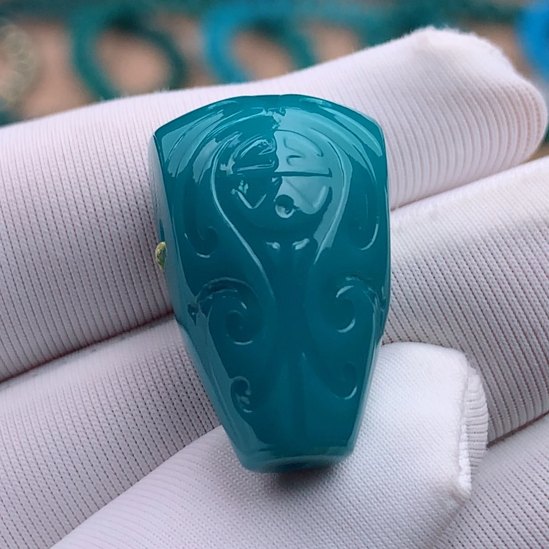 未镶嵌绿松石珠宝奇石13.4mm