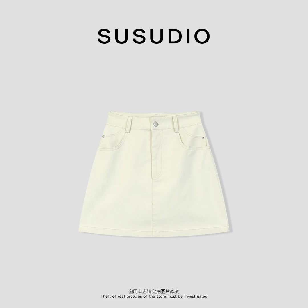 SUSUDIO设计款气质时尚韩版短裙40172
