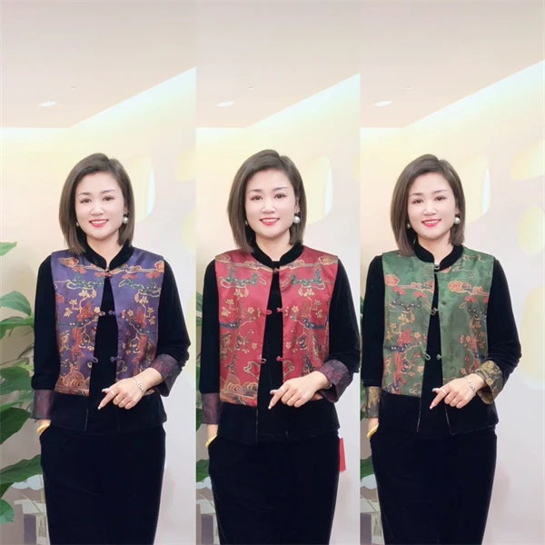 新款两面穿国风马甲2392