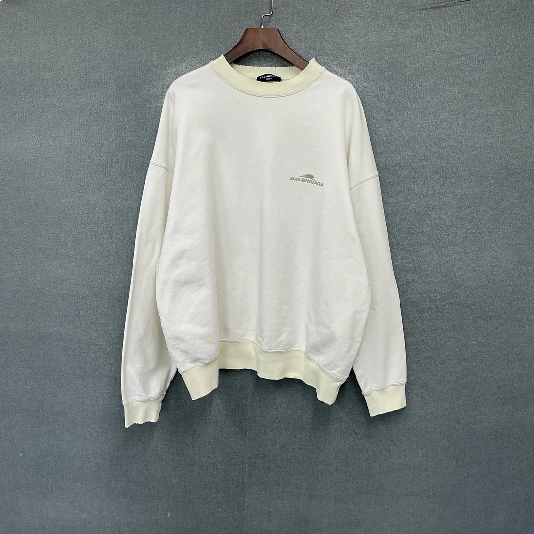 95新 Balenciaga/巴黎世家 虎标刺绣圆领卫衣 S码/8684