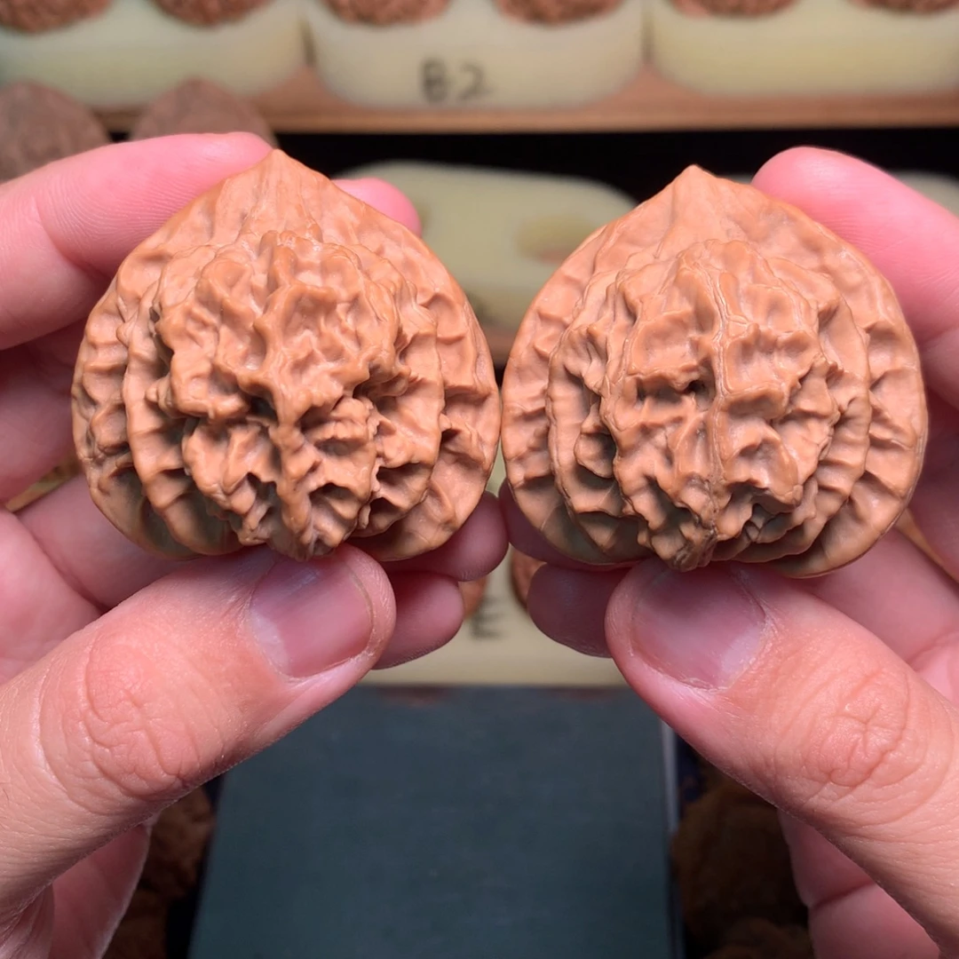 吊坠文玩核桃47秦岭野生龙鳞纹全品52g