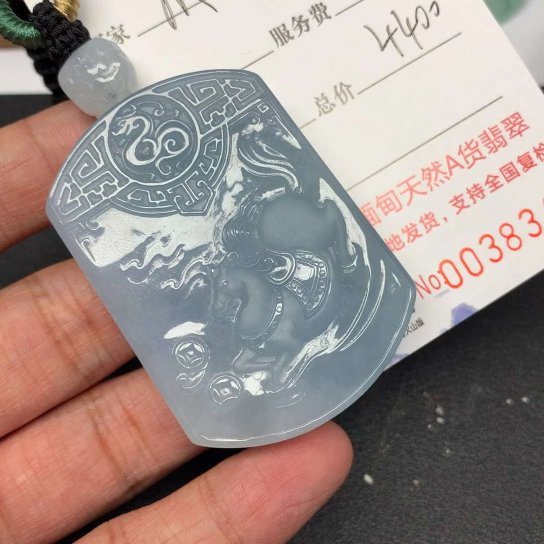 翡翠颈饰未镶嵌M*n缅甸天然A货翡翠