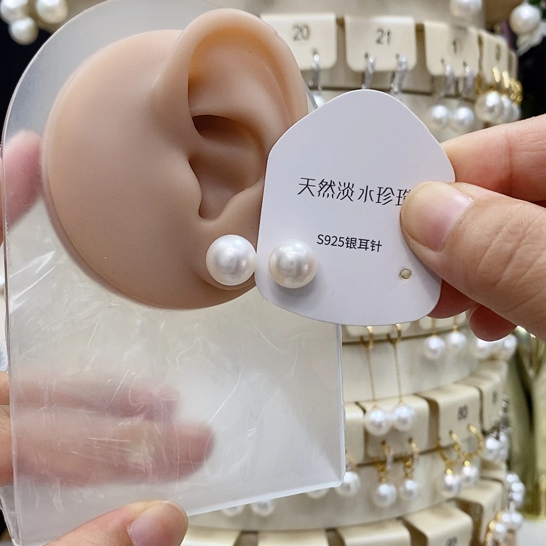 耳饰淡水珍珠银S925镶嵌