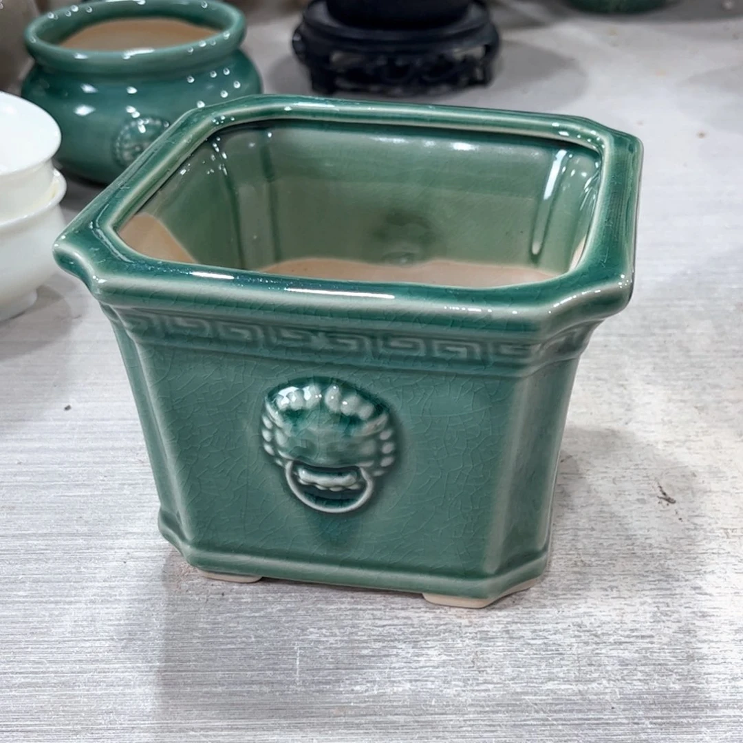 口径  13*9.5厘米陶瓷绿植多肉微瑕花盆