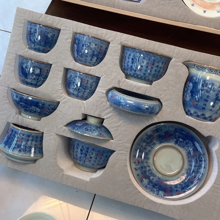 瓷片淘泥啊莲说九桃套全品