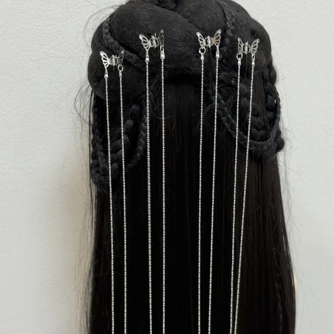 四只装蝴蝶流苏小抓夹发簪汉服配饰复古发夹ins