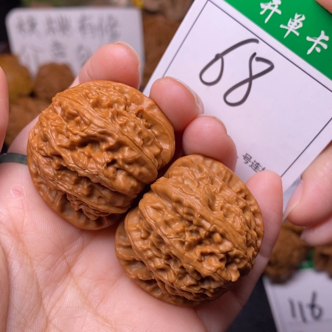 把件文玩核桃68白狮子3.8