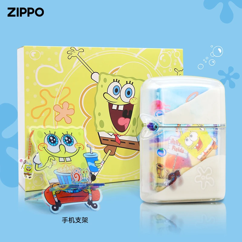 ZIPPO/之宝打火机夜光流沙 海绵的宝宝手办卡通 送男士礼物 经典