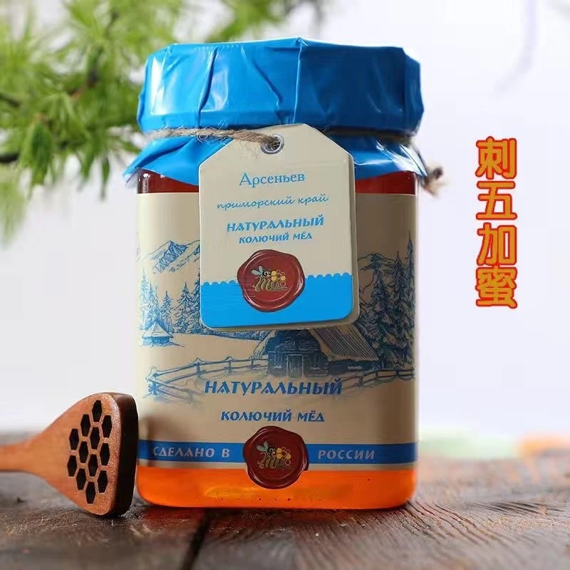 俄罗斯原装进口俄蜜源刺五加蜂蜜500g/瓶