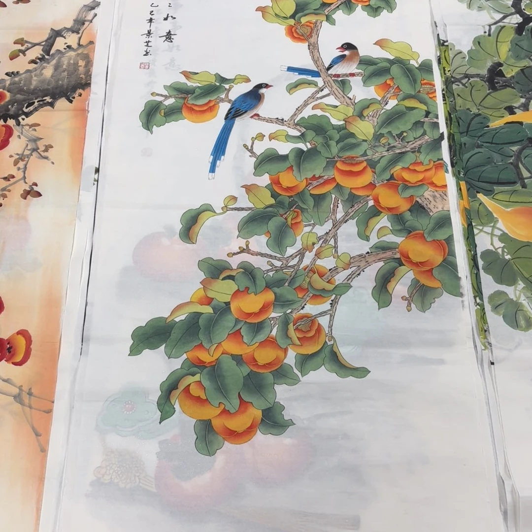 国画140×70工笔手绘画画画
