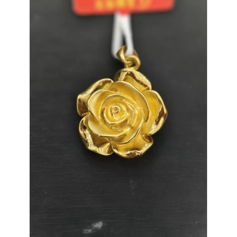 【金展珠宝】 足金 玫瑰花吊坠