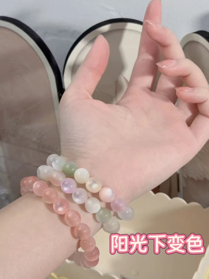 随机颜色光变珠一串