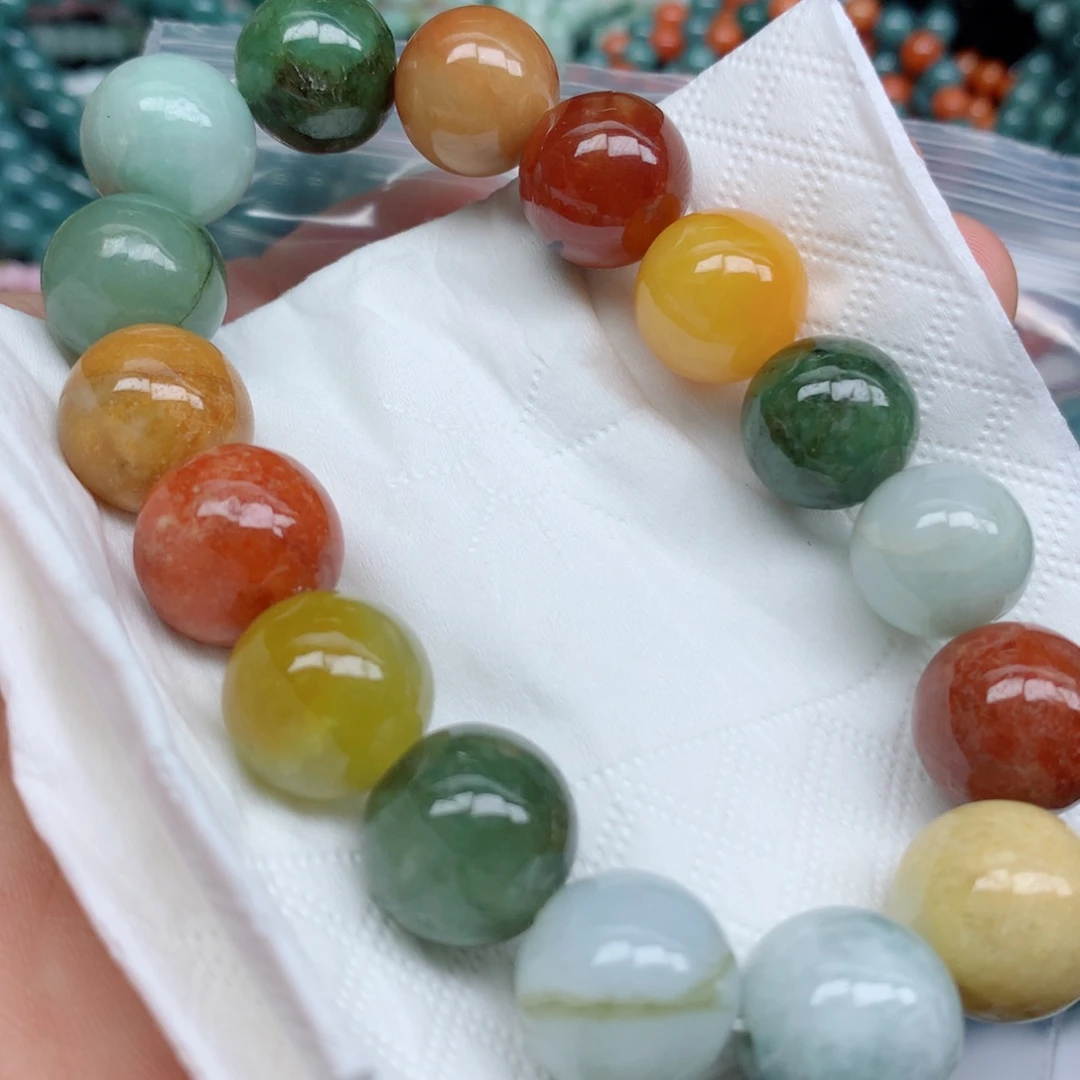 翡翠未镶嵌项链珠批发