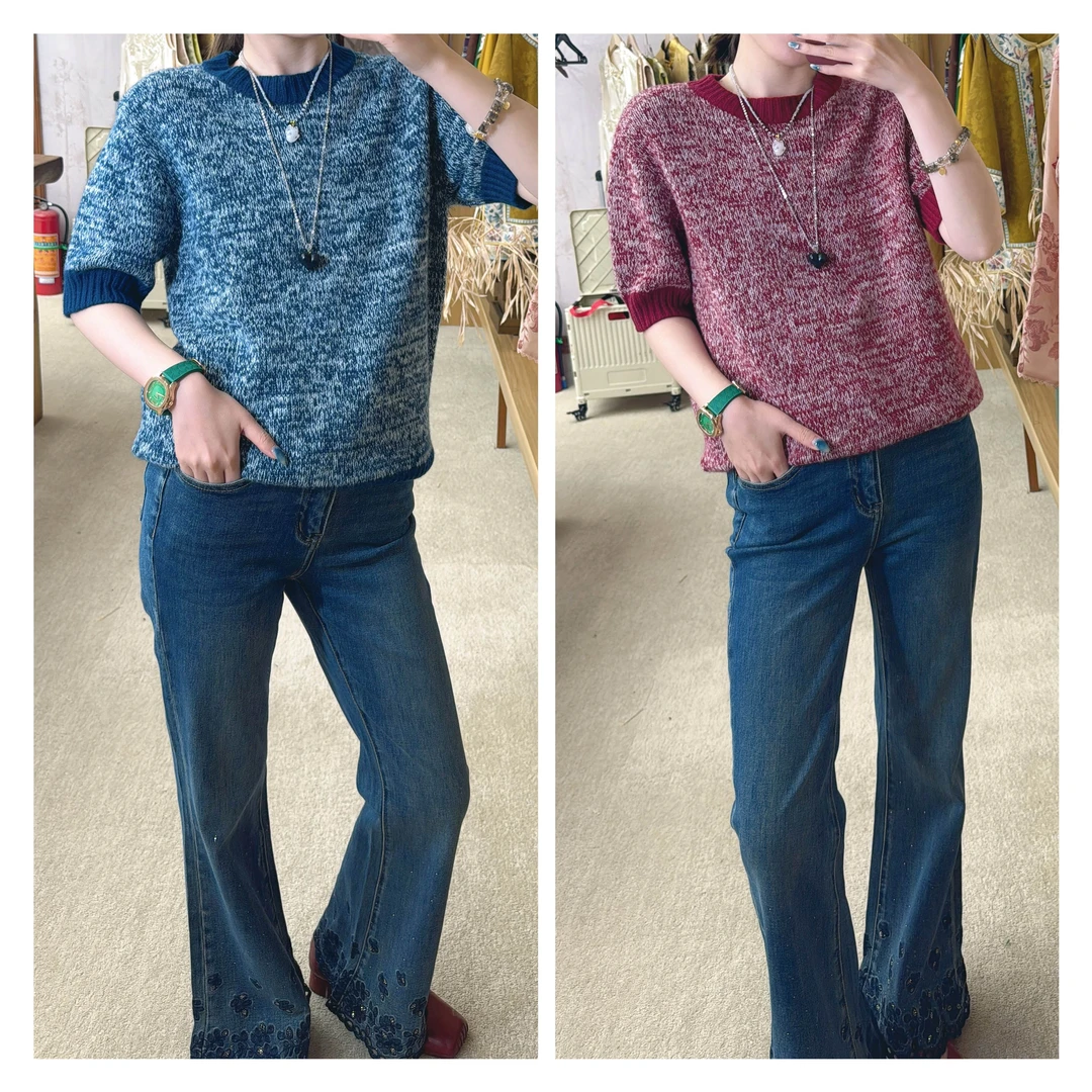 P的秀款花纱！纯羊毛立体感针织上衣！GZ6399