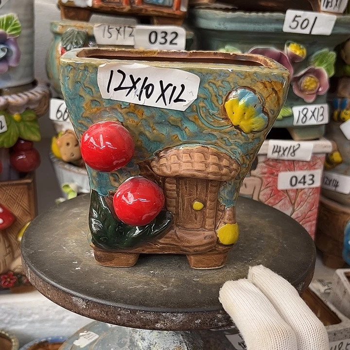 粗陶材质多肉花盆