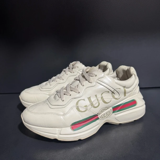 90新 GUCCI/古驰 39码/象牙白 复古老爹鞋低帮男女同款