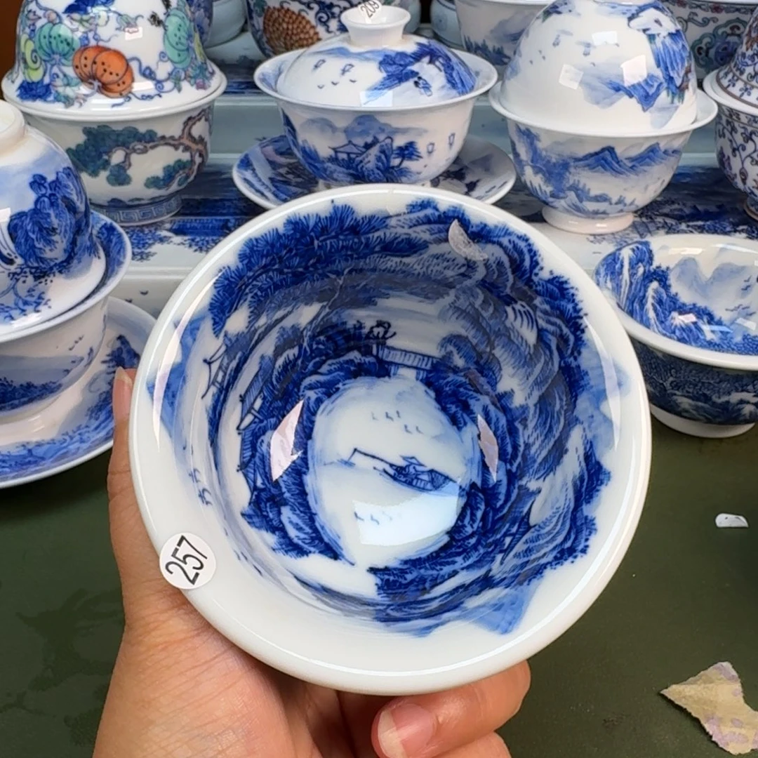 景德镇纯手绘茶具圆圆257