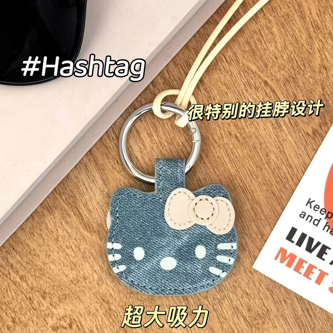 2.0牛仔kitty帽夹挂脖眼镜夹口罩夹中古风钥匙扣包挂