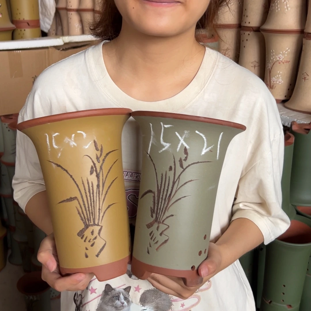 宜兴川阁紫砂花盆