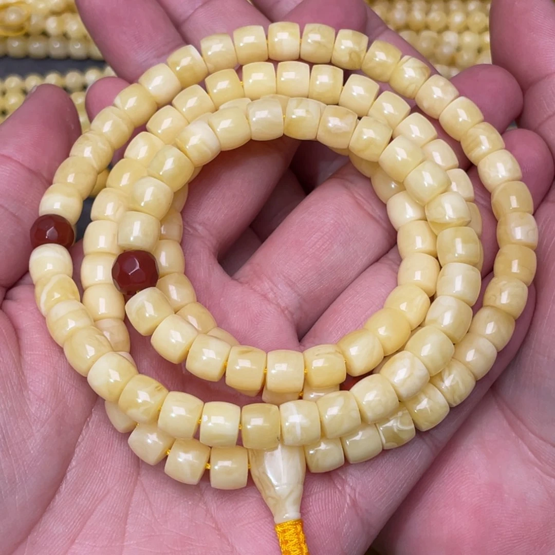 蜜蜡裸石未镶嵌蜜蜡佛珠7.8mm