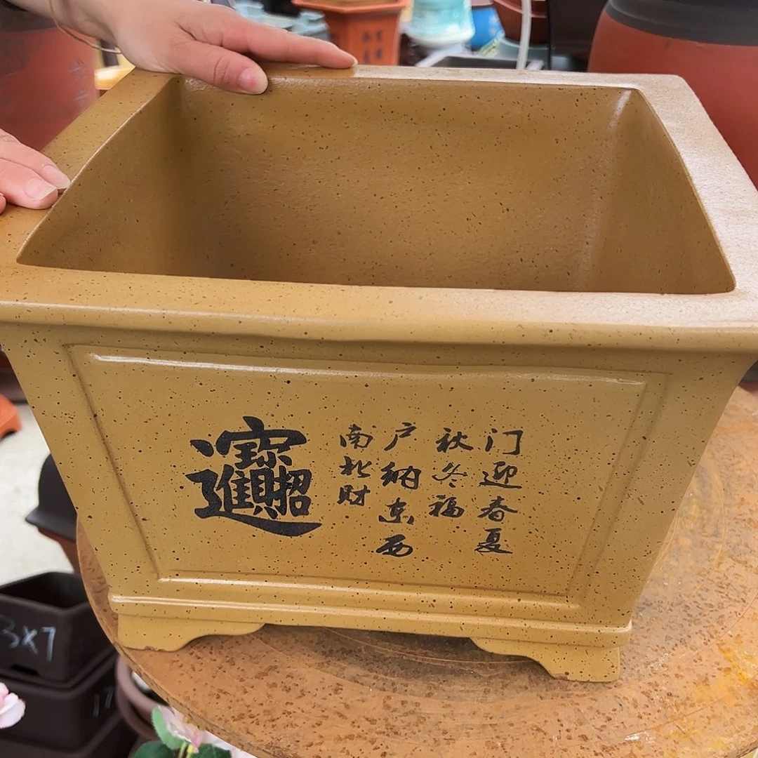 33黄金段四方花盆花盆