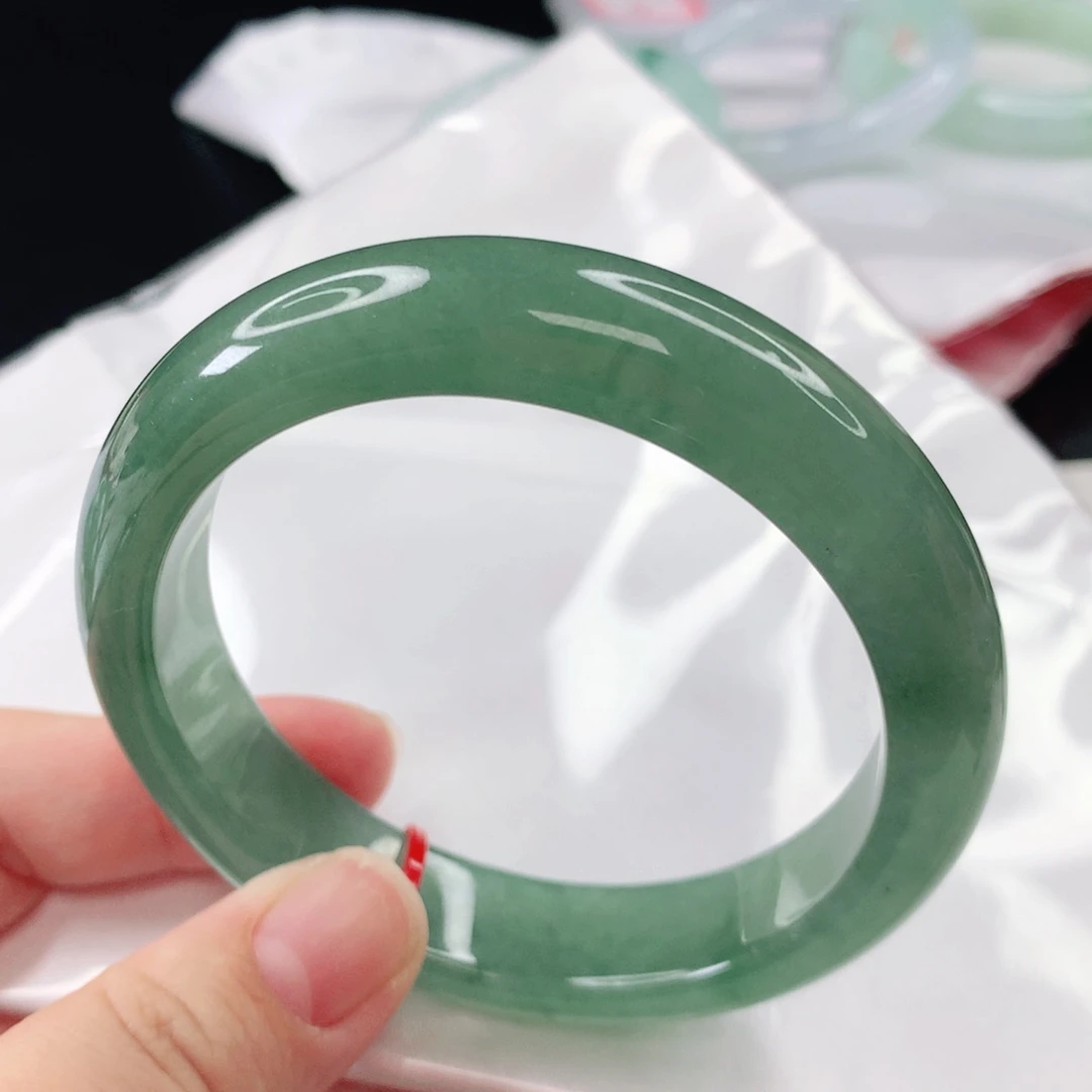 翡翠手镯未镶嵌木圈口57.8