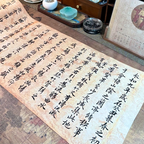 【升级纳米天开寿域长卷】大风堂纳米半生熟毛笔书法国画作品纸