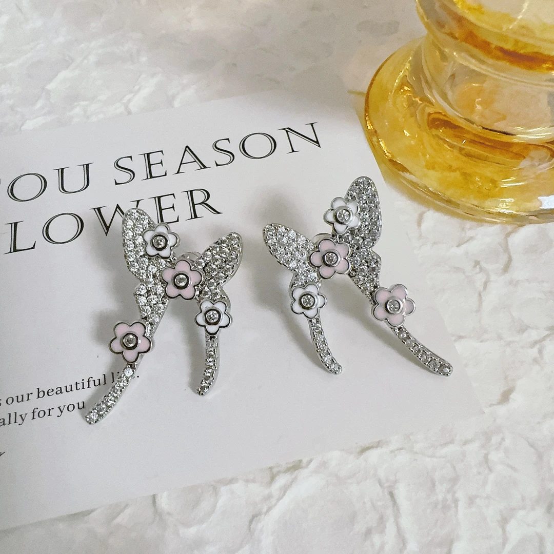 铜合金耳饰 5078 蝴蝶耳钉