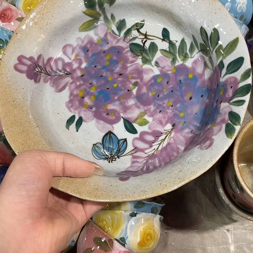 陶泥景德镇手工手绘高温釉下彩