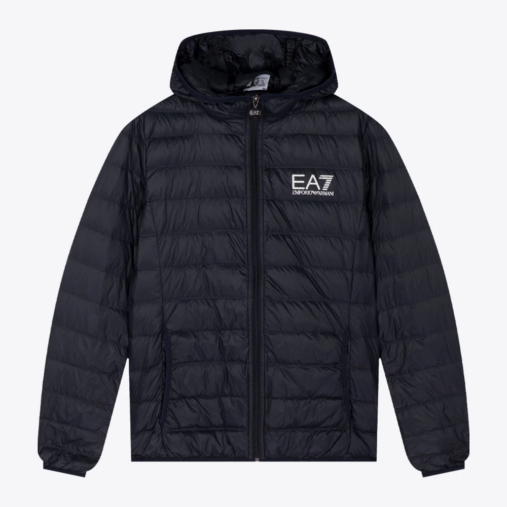 EMPORIO ARMANI阿玛尼EA白鸭绒拉链男连帽羽绒服8NPB02PN29Z1578