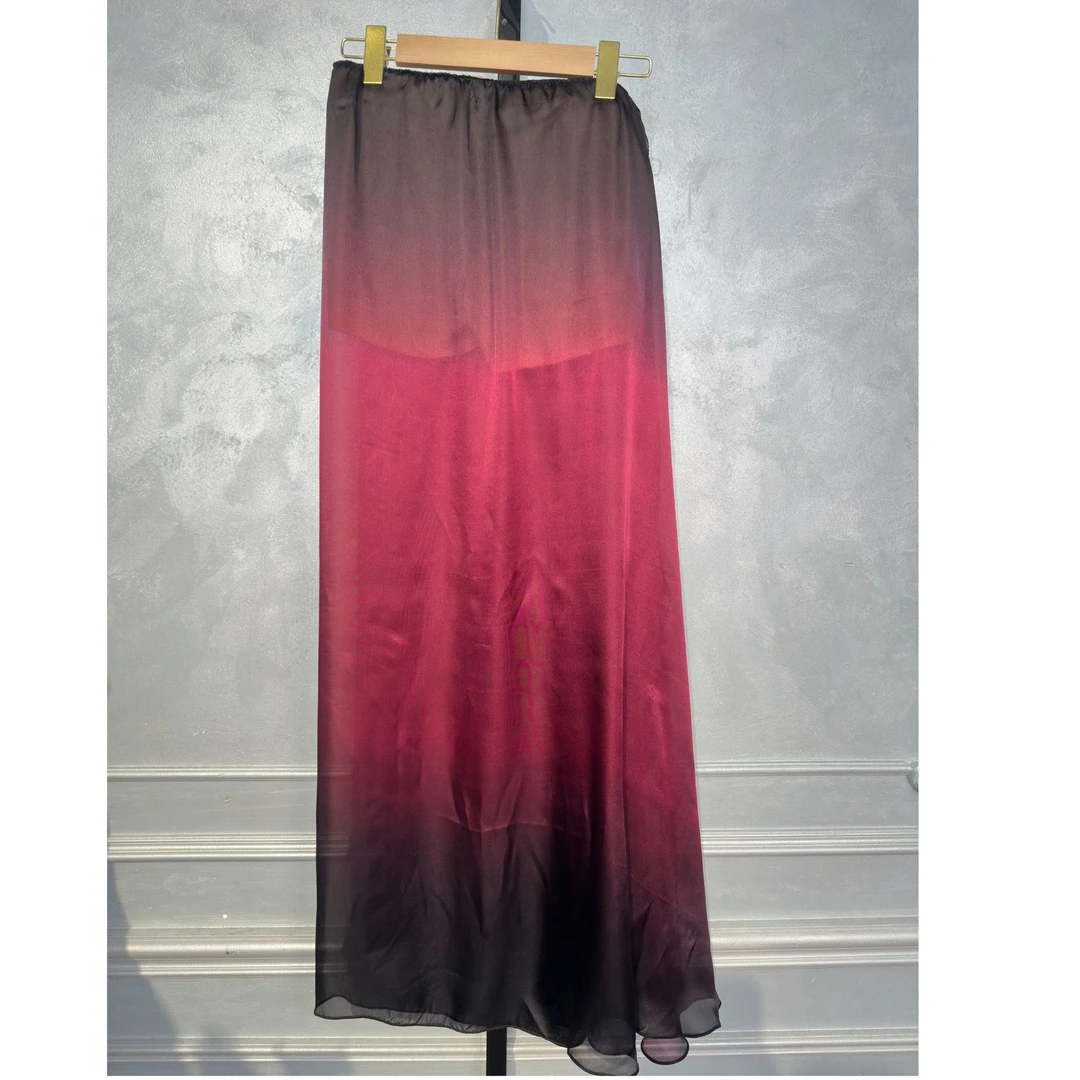 舞姿翼新款肚皮舞夏季渐变色半身裙