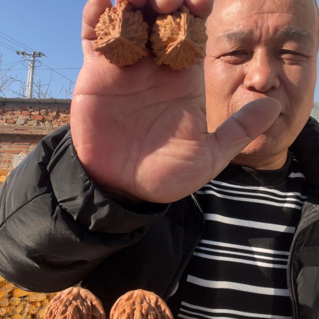 奔***义吊坠文玩核桃三棱38