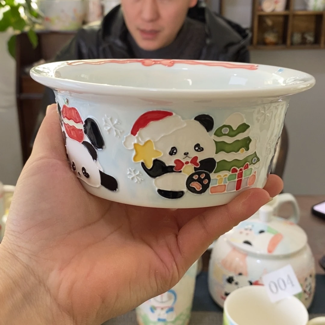 春***晓瓷片景德镇釉下彩手绘