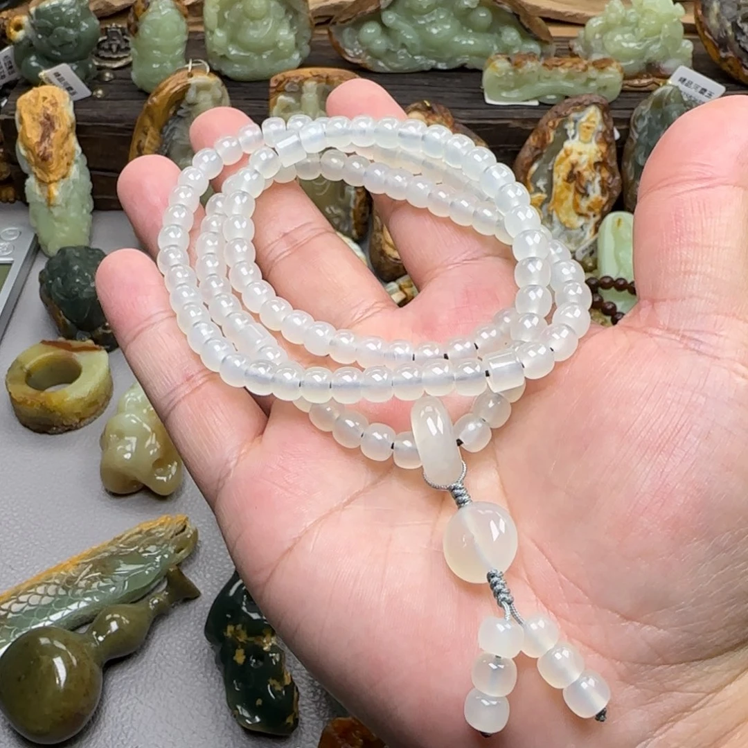 蛇纹石玉合金手串