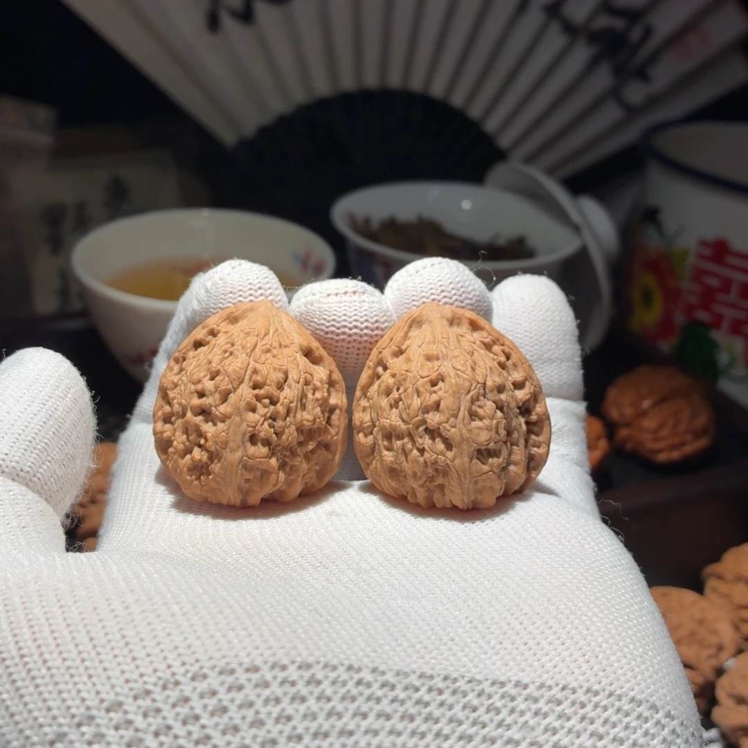 文玩核桃吊坠承德密纹35全品