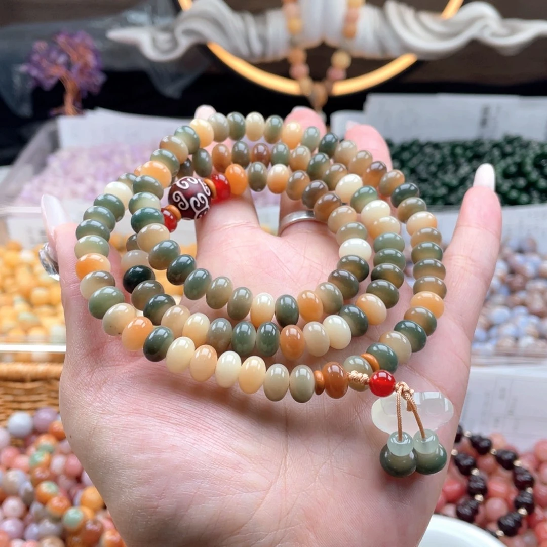 白玉菩提吊坠q9mm110颗。敦煌