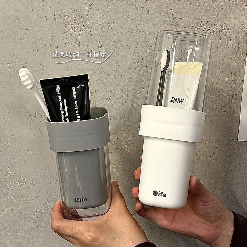 便携旅行洗漱杯牙具盒漱口杯套装便携式牙刷收纳盒多功能刷牙杯子